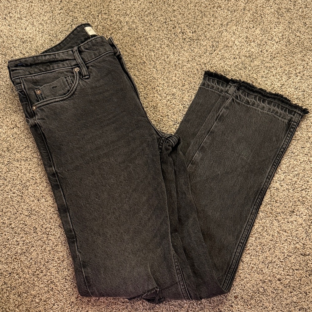 We the free black denim boot cut straight leg size 26